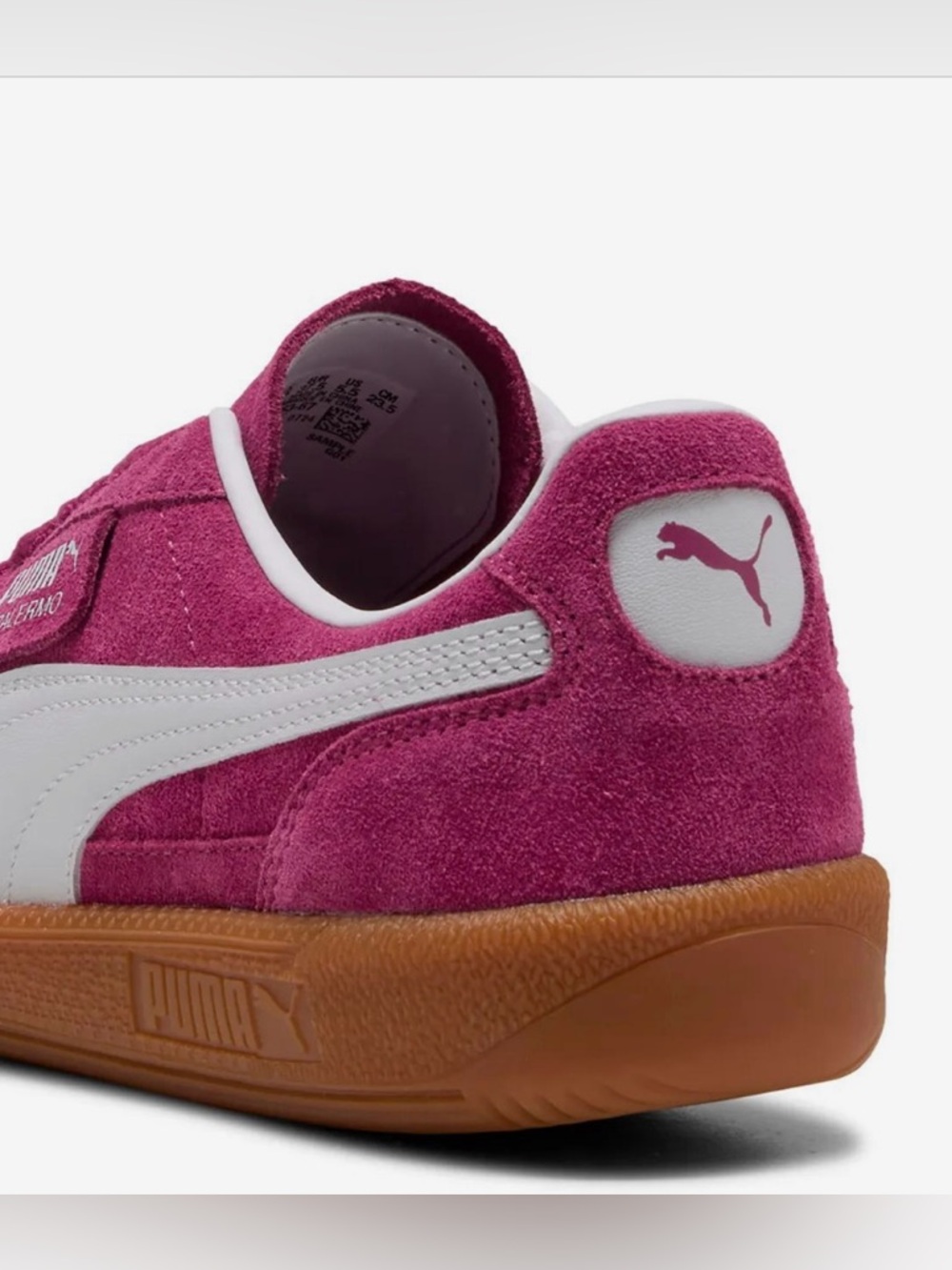 🔥🔥NIB Puma Women’s Palermo Sneaker Berry Pink Size 10 - Picture 6 of 13